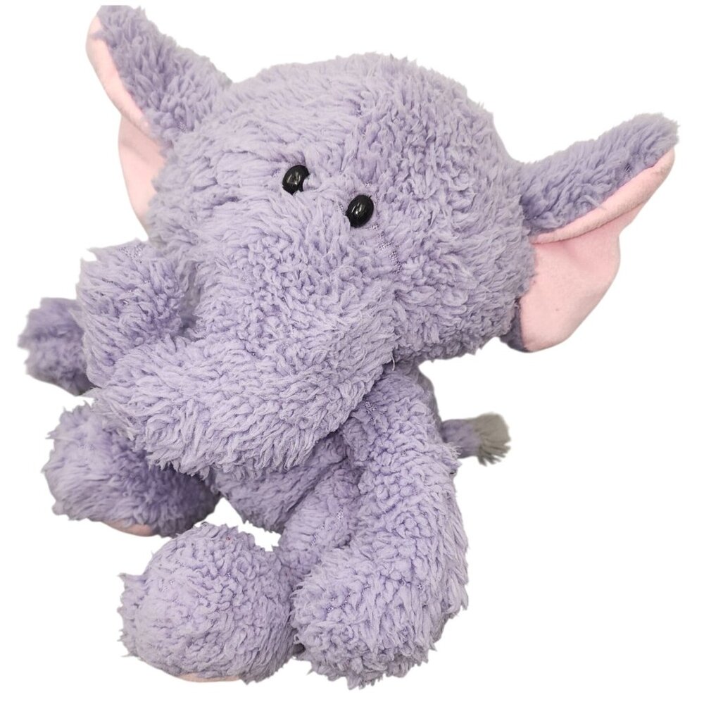 Inter-American Products Purple Pink Fuzzy Elephant Plush Stuffed Animal 9 inches